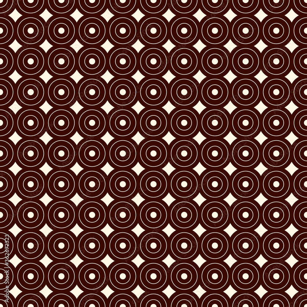Outline seamless pattern with geometric figures. Repeated circles ornamental abstract background. Outline seamless pattern with geometric figures. Repeated circles ornamental abstract background.