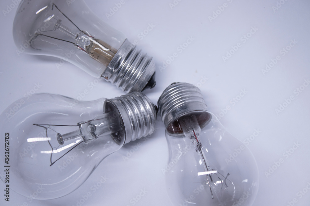 light bulb on a white background. Copy space. Isolated. High quality photo light bulb on a white background. Copy space. Isolated. High quality photo
