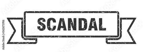 scandal ribbon. scandal grunge band sign. scandal banner