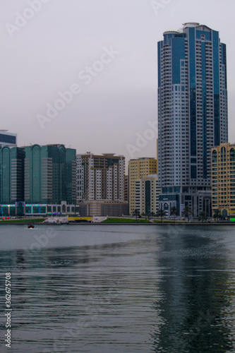 Buildings and sea in Al-Majaz  Sharjah