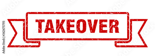 takeover ribbon. takeover grunge band sign. takeover banner