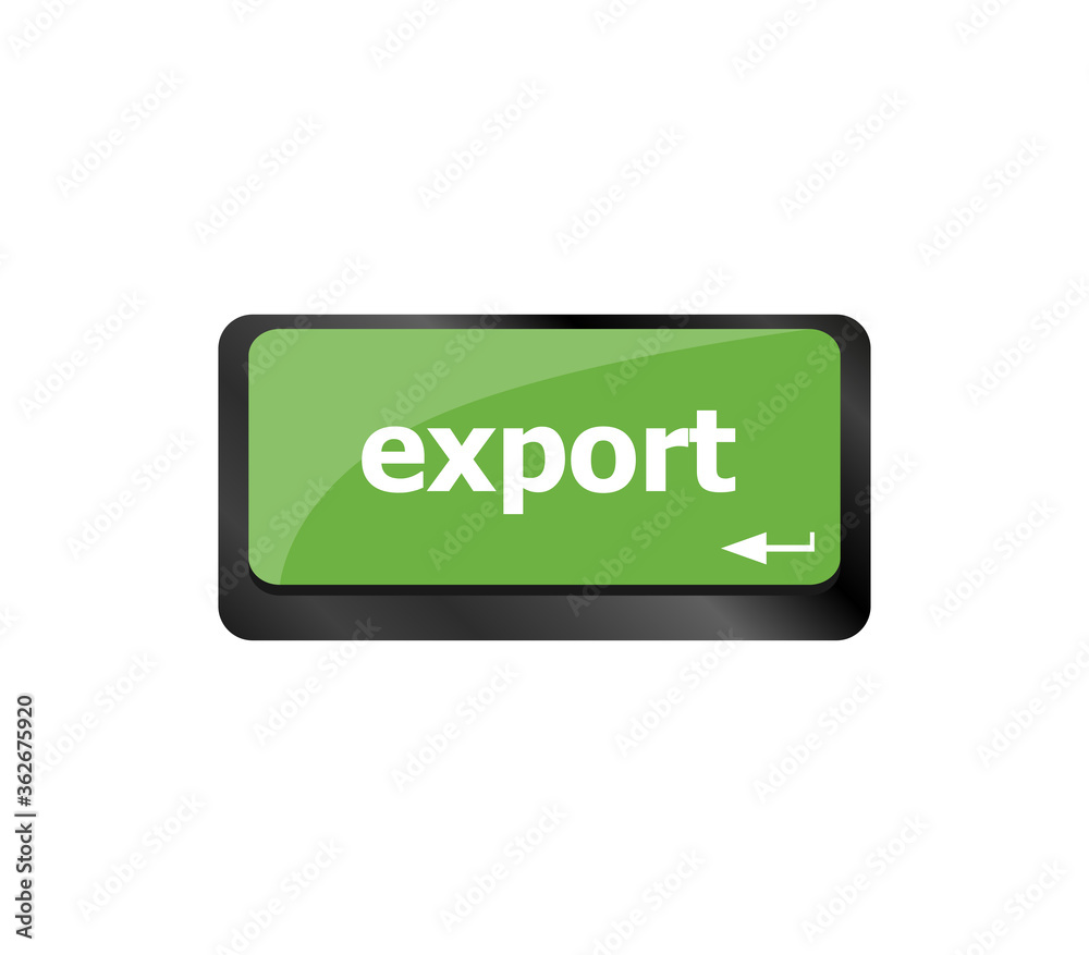 export word on computer keyboard key button export word on computer keyboard key button