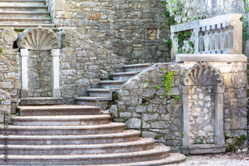 Stairway in the castle garden in Štanjel, Slovenia photo