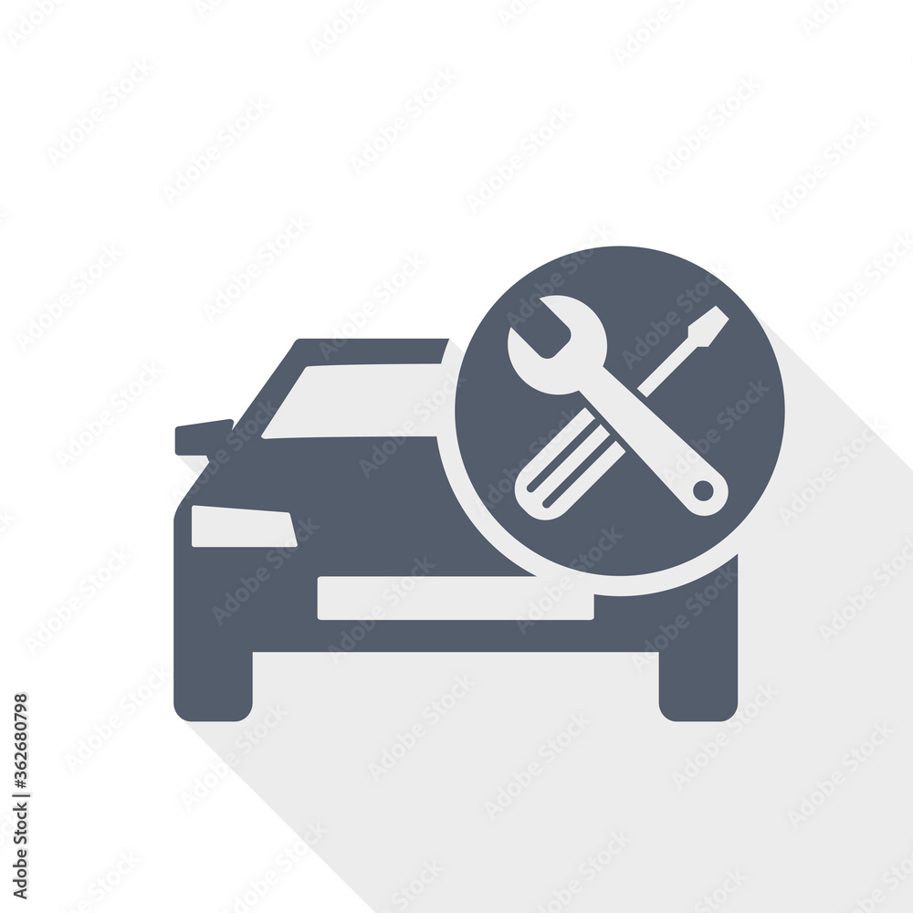Auto service, car repair flat design vector icon Auto service, car repair flat design vector icon