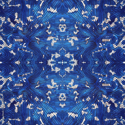 Abstract blue background . Abstract blue hand drawn seamless pattern.