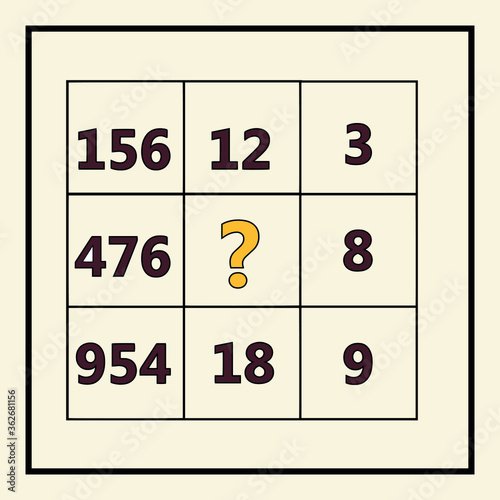 Mathematical riddle. Children funny riddle entertainment. Sheet right answer. Vector activity page and game.