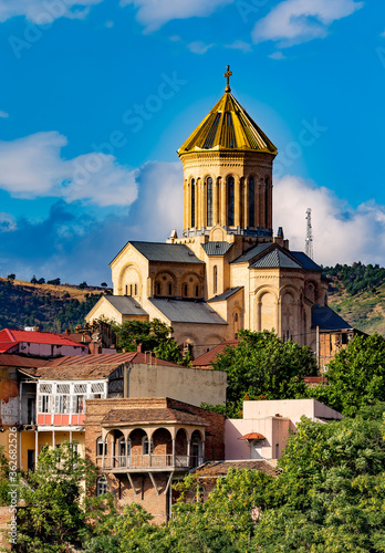 Sameba (Holy Trinity) cathedral in Tbilisi, Georgia.