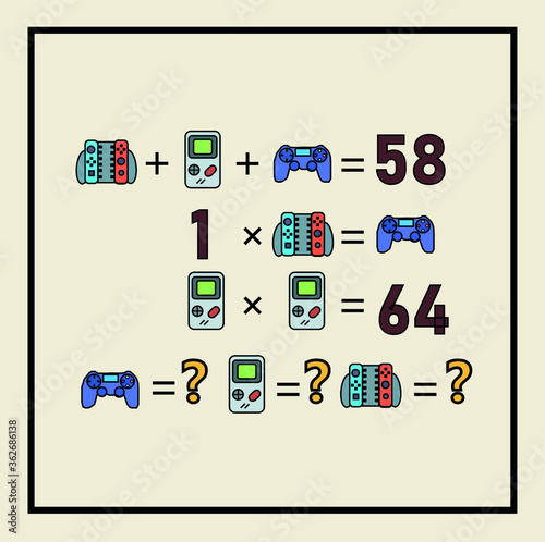 Counting games for kids and adults. Educational math game. Result. Crossword for social networks. Rebus. Riddle for the mind. Riddle with numbers. Vector