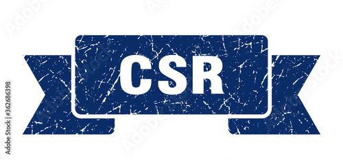 csr ribbon. csr grunge band sign. csr banner