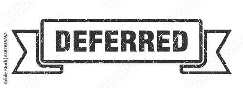 deferred ribbon. deferred grunge band sign. deferred banner