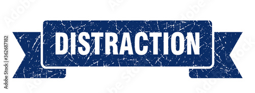 distraction ribbon. distraction grunge band sign. distraction banner