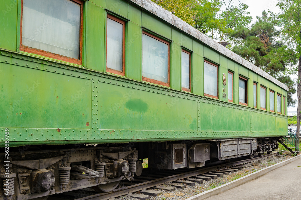 Fotografia do Stock: GORI, GEORGIA - JULY 21, 2014: Vagon of a train ...