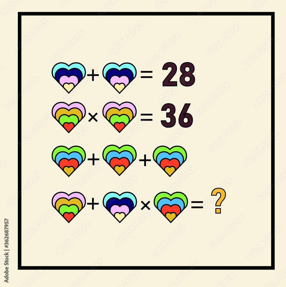 Math Drawing Riddle Mathematical riddle. Children funny riddle entertainment. Sheet right ...
