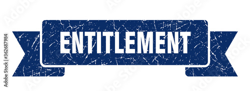 entitlement ribbon. entitlement grunge band sign. entitlement banner