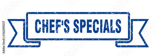 chef's specials ribbon. chef's specials grunge band sign. chef's specials banner