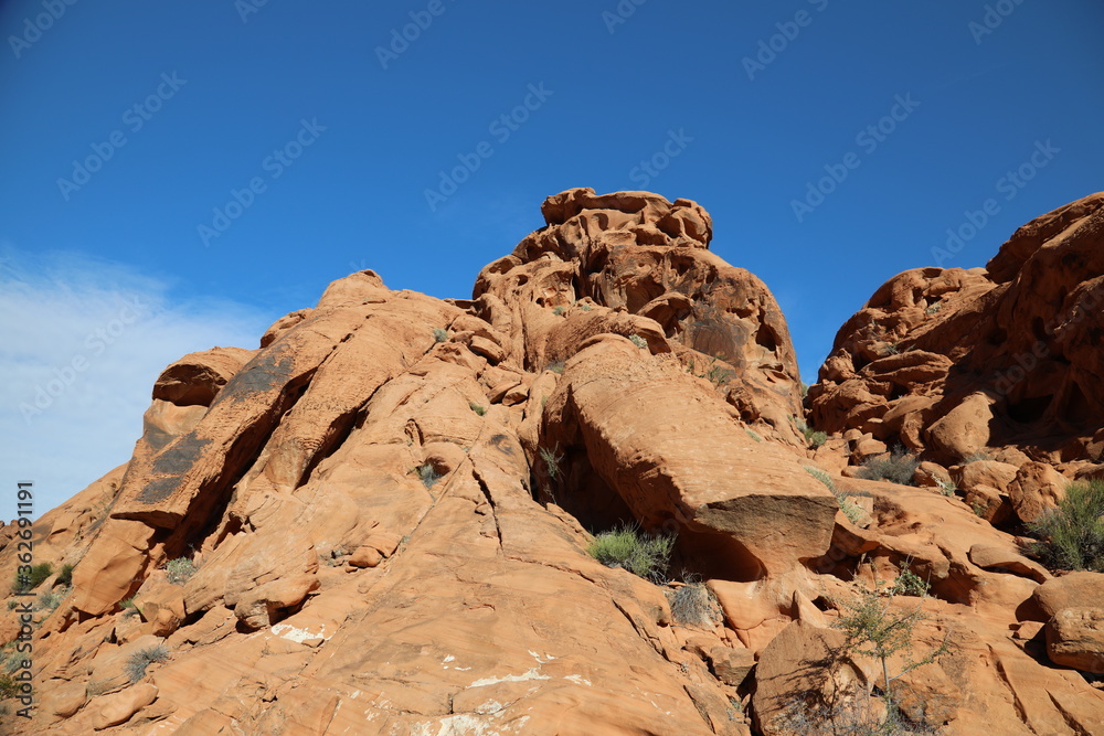 Natural rock formations in the desert 