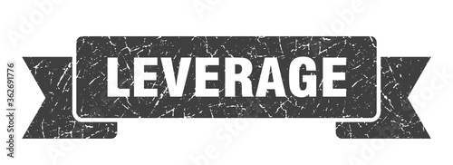leverage ribbon. leverage grunge band sign. leverage banner
