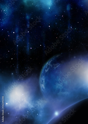 Blue Space Background