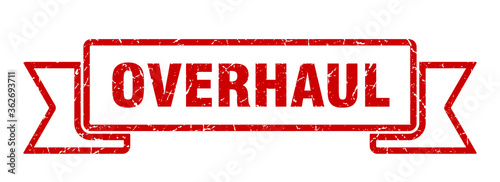 overhaul ribbon. overhaul grunge band sign. overhaul banner