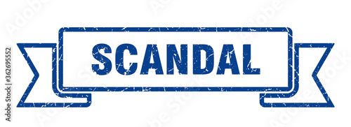 scandal ribbon. scandal grunge band sign. scandal banner