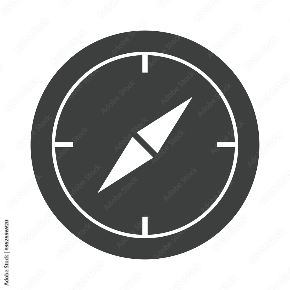 compass rose navigation cartography equipment silhouette design icon compass rose navigation cartography equipment silhouette design icon