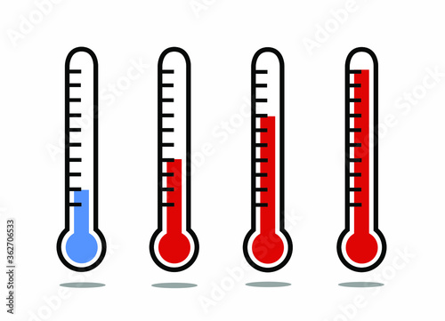 Set of thermometers vector