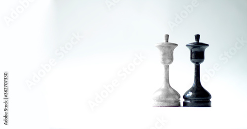 Black and white king. Chess concept, Business concept