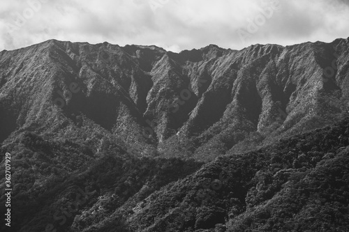 Black and white Koolaus Oahu