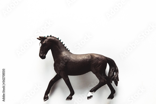 Horse realistic toy - white background isolated