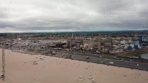 Huntington Beach with Power Plant