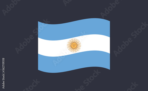 Argentinian flag vector. National symbol of Argentina.