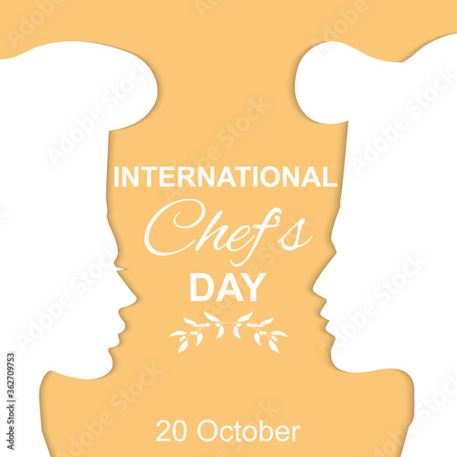 International Chefs Day poster concept vector illustration