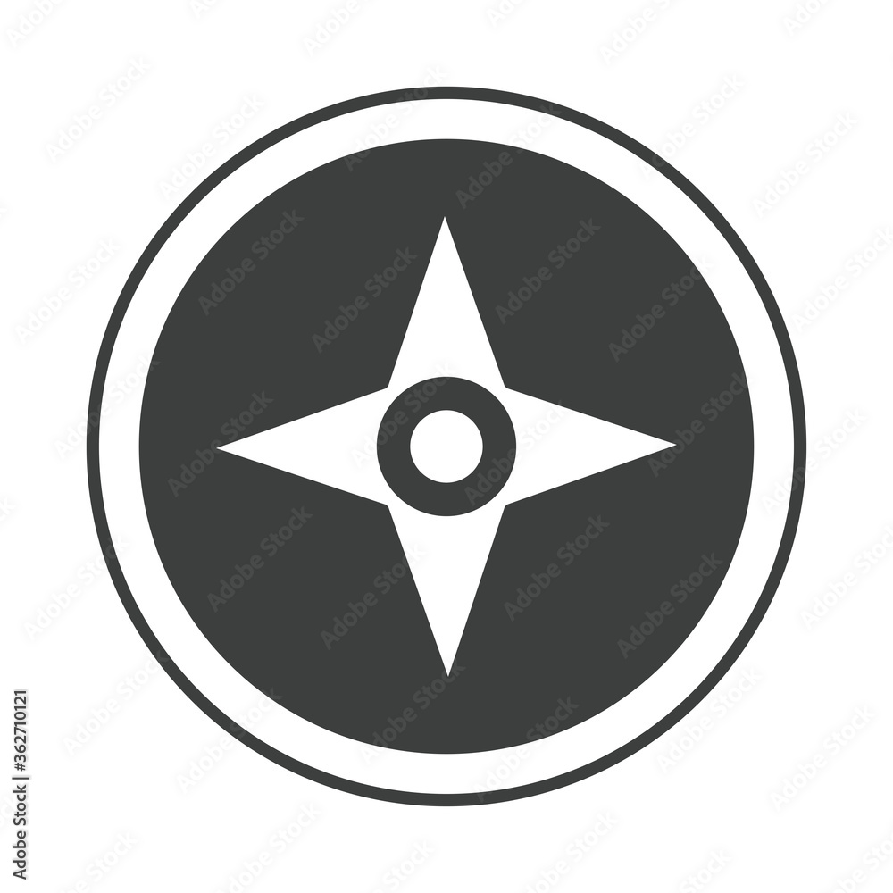 compass rose navigation cartography gps equipment line design icon compass rose navigation cartography gps equipment line design icon