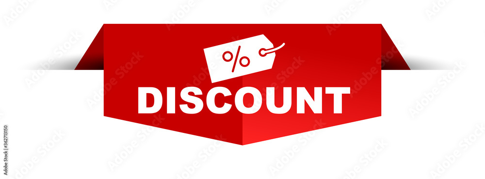 red vector illustration banner discount red vector illustration banner discount
