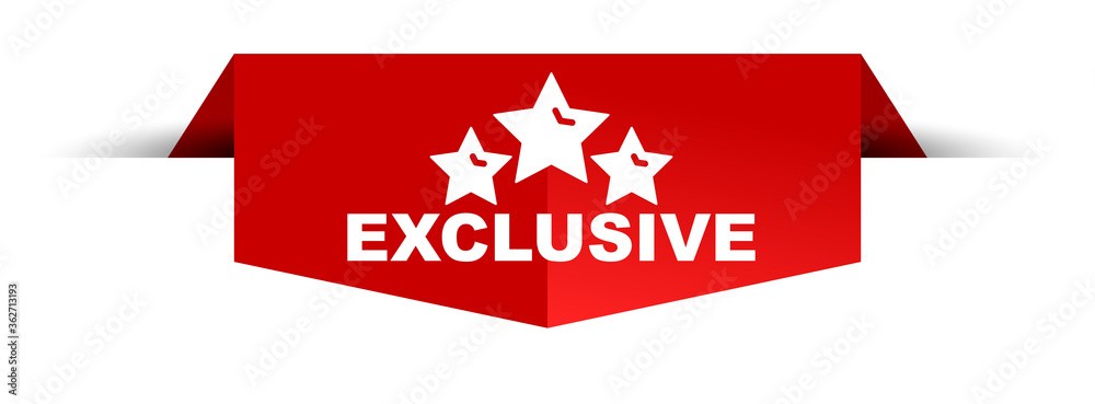 red vector illustration banner exclusive red vector illustration banner exclusive