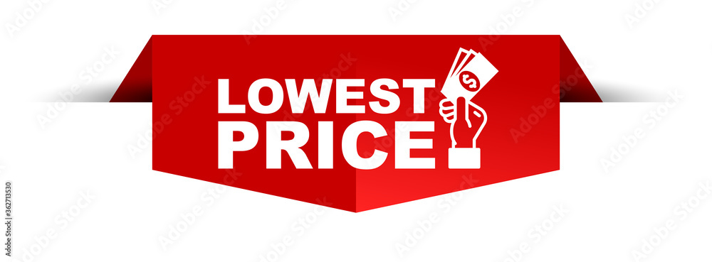 red vector illustration banner lowest price red vector illustration banner lowest price
