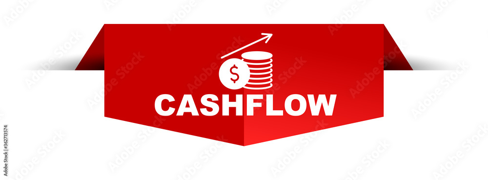 red vector illustration banner cashflow red vector illustration banner cashflow