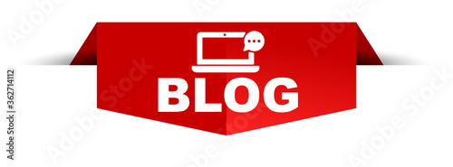 red vector illustration banner blog