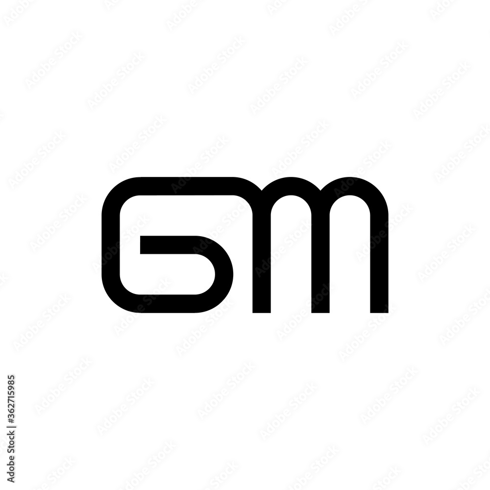 GM letter logo design vector GM letter logo design vector