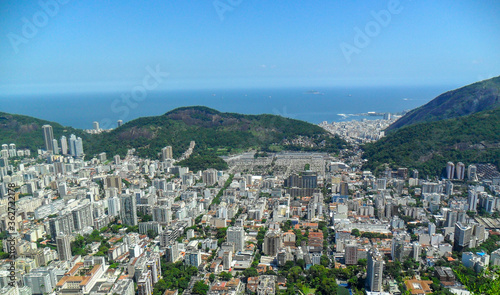 view from the top of the viewpoint dona marta in Rio de Janeiro.