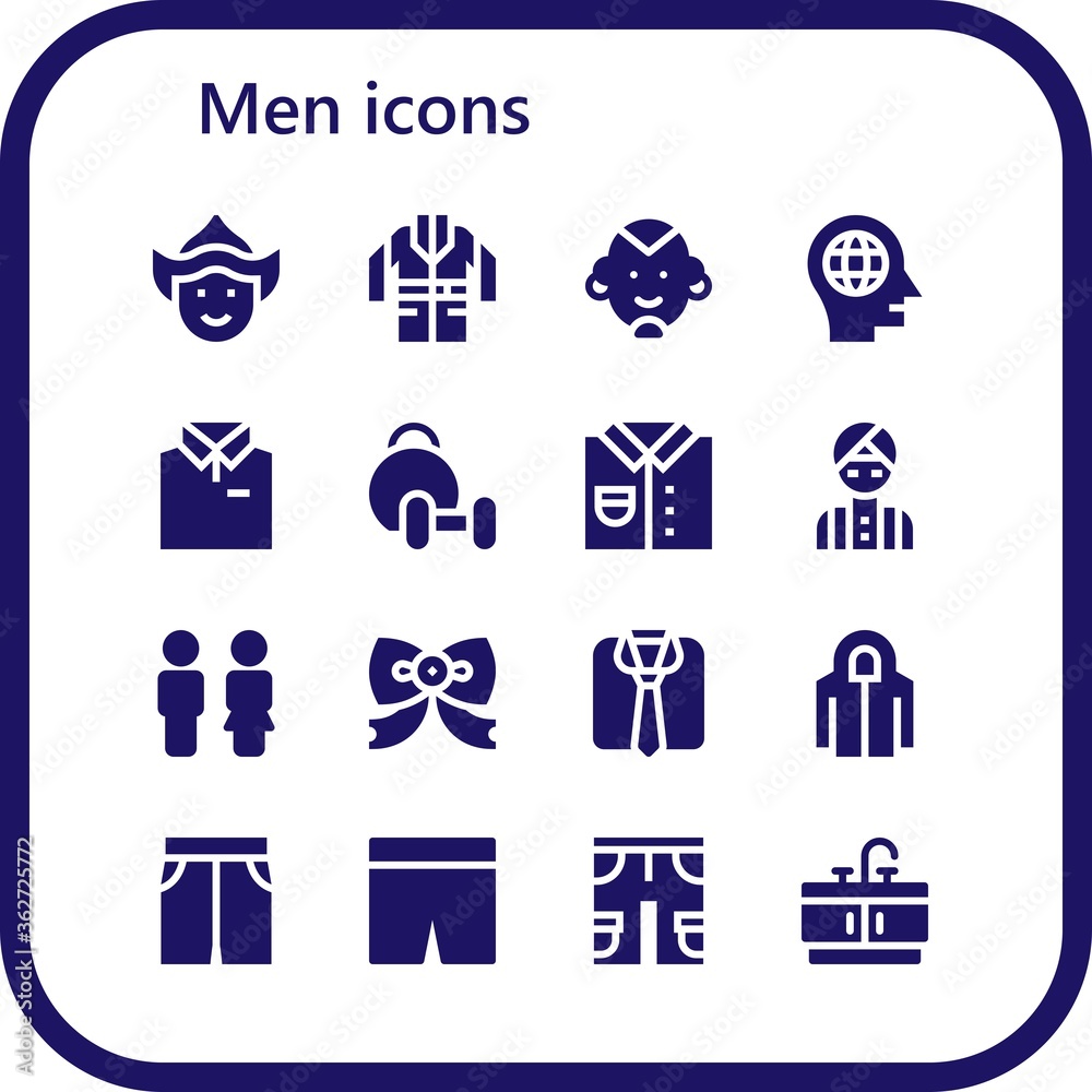 Modern Simple Set of men Vector filled Icons Modern Simple Set of men Vector filled Icons