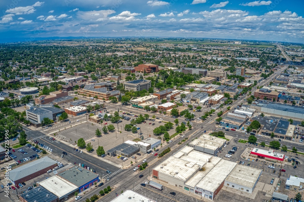 Aerial View of Greeley Colorado during Summer Aerial View of Greeley Colorado during Summer