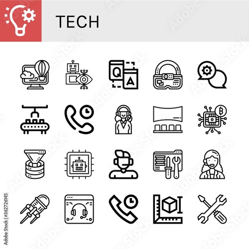 Set of tech icons