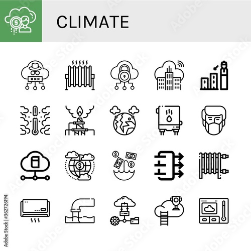 Set of climate icons