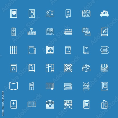 Editable 36 encyclopedia icons for web and mobile