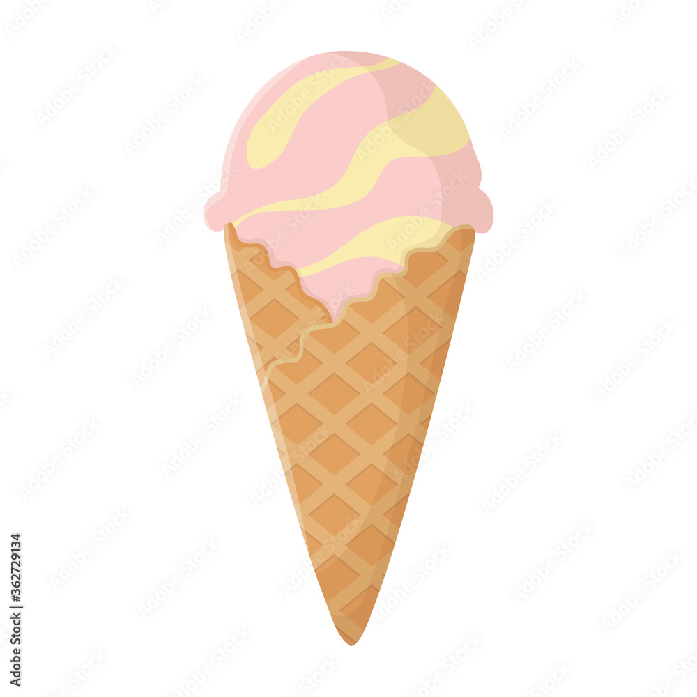ice cream cone isolated design icon