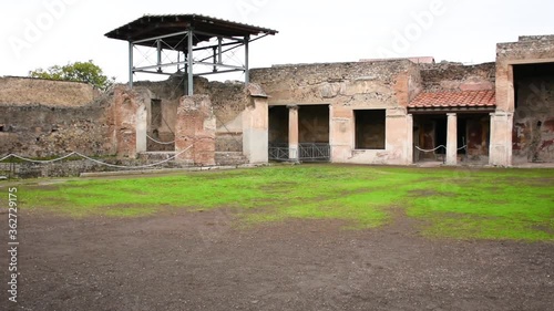 Ruins of famous Pompeii city, Italy. photo