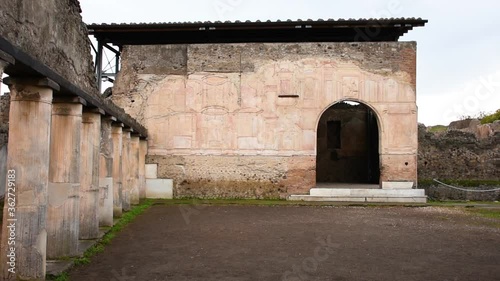 Ruins of famous Pompeii city, Italy. photo