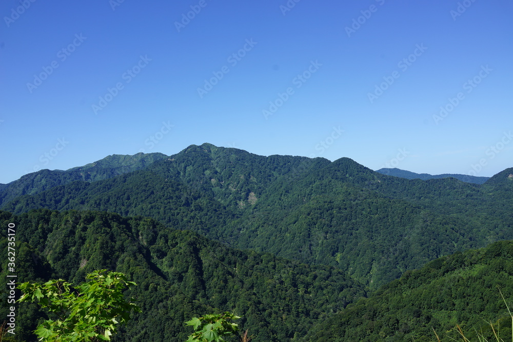 Obraz premium 白神山地 山々 眺望 景色 風景 青森