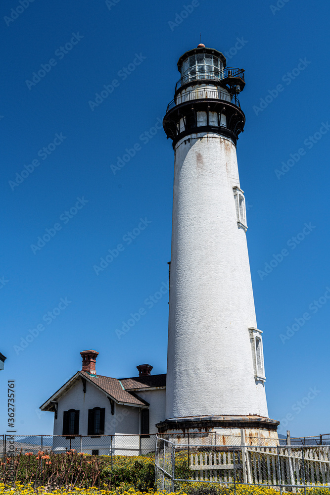 Pigeon Point Light Station on Pacific Coast of California